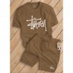 Bộ Cộc Nam Nữ Stussy Mùa Hè - Thun Đôi Ngắn Phối Quần Short Ống Rộng In Hoạt Hình Thời Trang Cho Các Cặp Đôi Mới 2024